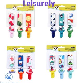 💜LEILY💜 3 Pcs/Pack Cute Gifts Fruit Newborn Animal Print Pacifier Clips