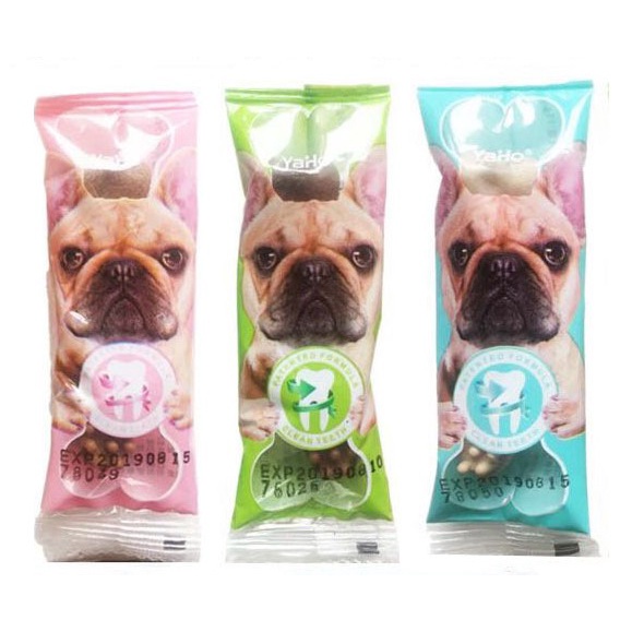 Snack thưởng xương canxi YAHOO 25gram sạch răng chống hôi miệng mảng bám