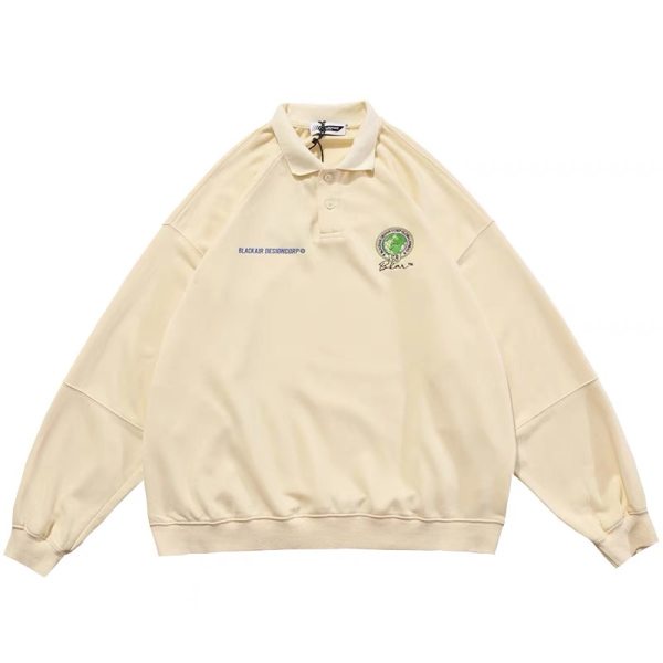 Porozi  Áo thun polo  tay dài phong cách Hàn Quốc thời trang trẻ trung