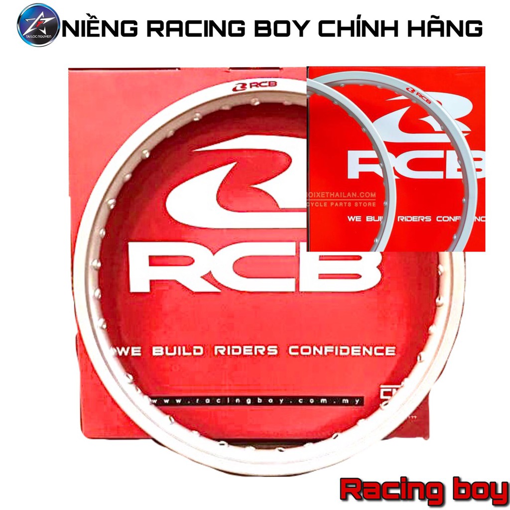 NIỀNG RACINGBOY CHÍNH HÃNG 1.2 ĐEN/BẠC (GIÁ 1 CÁI)