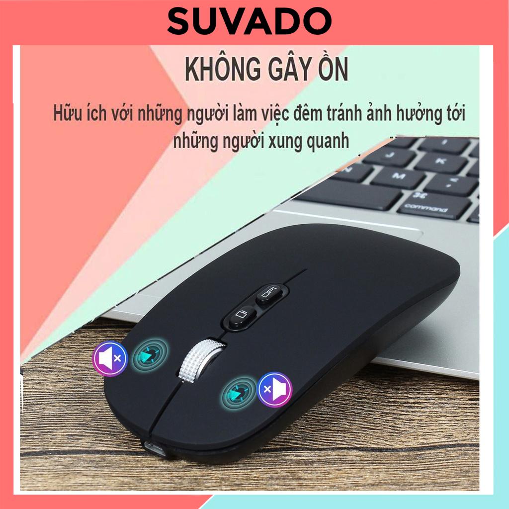 Chuột Không Dây M103 Chuột Bluetooth wireless 2 chức năng tự sạc cho laptop Macbook Ipad, Pin Sạc 1600 Dpi