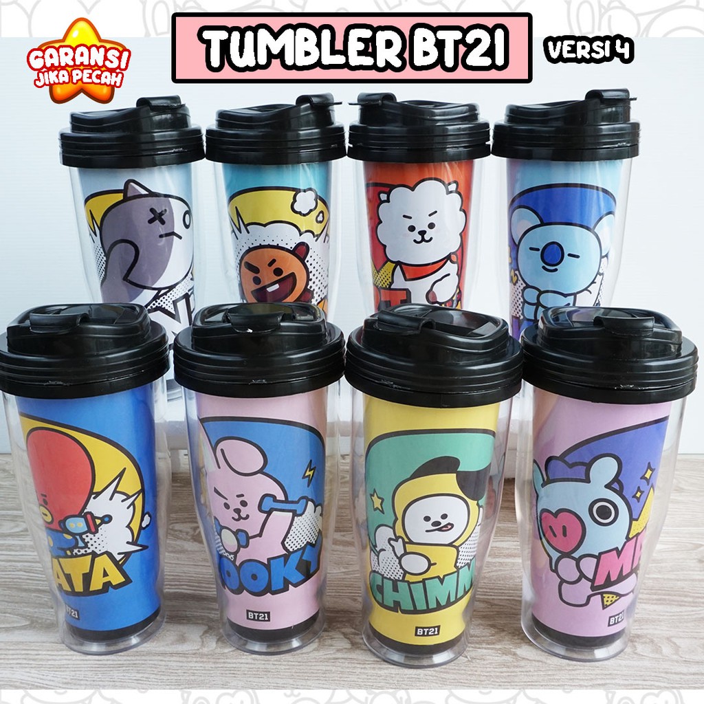 Bình Nước Họa Tiết Bt21 Phiên Bản 4 - Merchandise Kpop Bts