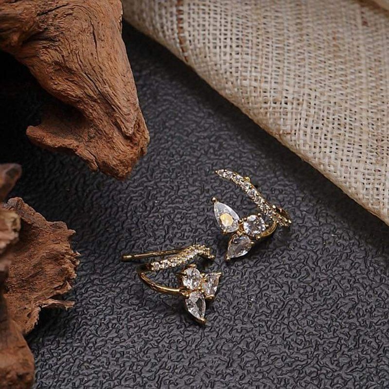 Khuyên tai bạc khuyên cỏ lá ôm tai xinh xắn dịu dàng(giá 1 đôi)