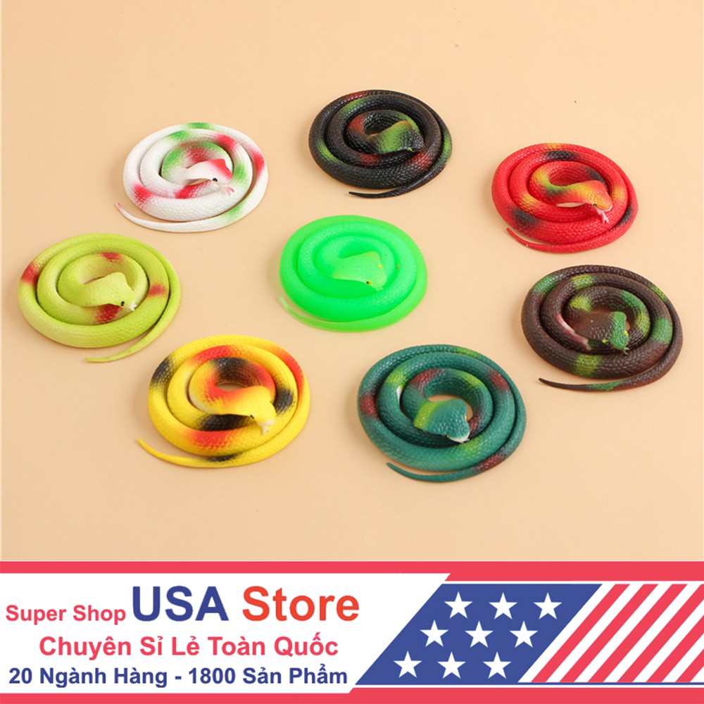 Rắn Giả Đồ Chơi Bằng Cao Su Nhựa Sống Động Như Thật 70cm
