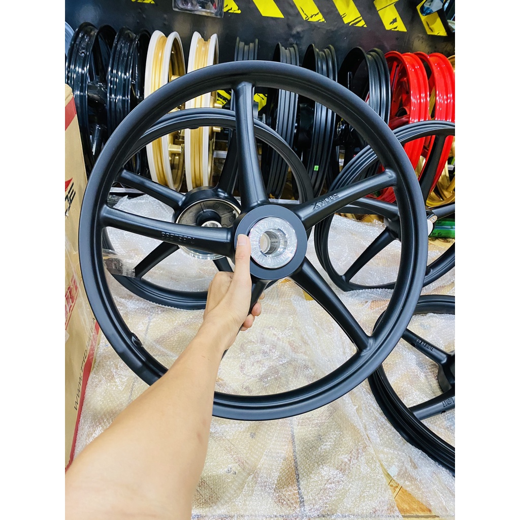 Mâm 5 cây sirius . vành đúc 5 cây kiểu RCB cho ex135/2010/Sirius bảng 1 đĩa trước, 1 đùm sau, bảng 1.4-1.6