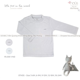 Áo cổ 3cm Nous ghi nhạt (Size Từ 3-6 Tháng Đến 18-24 Tháng)