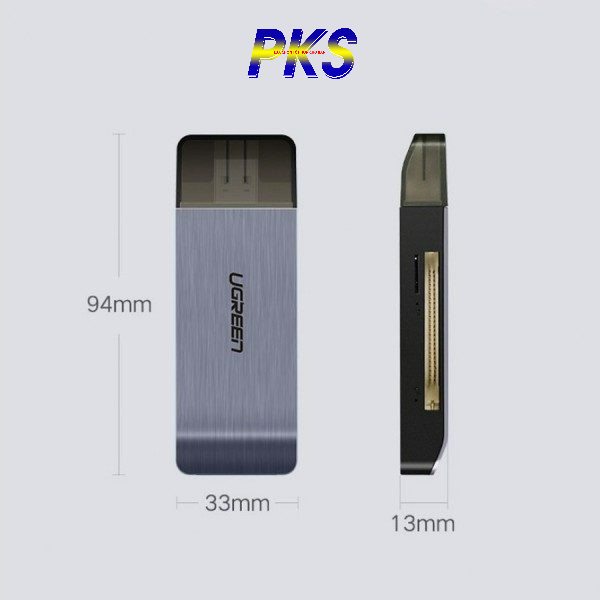 Đầu đọc thẻ SD/TF/CF/MS chuẩn USB 3.0 Ugreen 50541