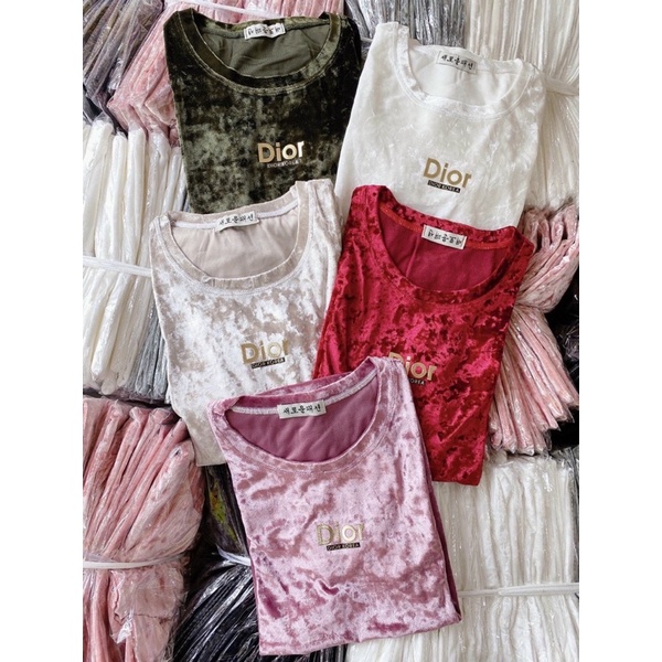 Áo nhung phom ôm vừa