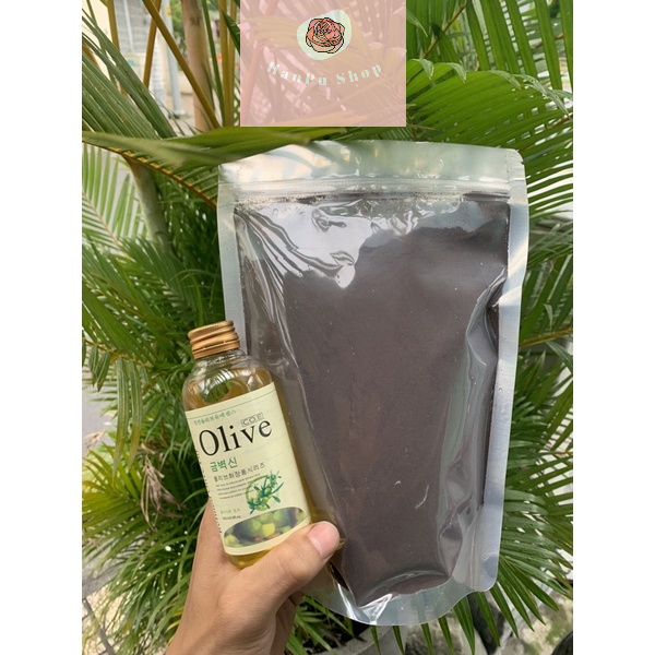 Combo 500g Bã Cafe + 1 Chai Dầu Olive, Combo Bã cà phê + 1 Chai Dầu Oliu, Combo Bã Cafe + 1 Gói Muối Bò Hồng A Bonne