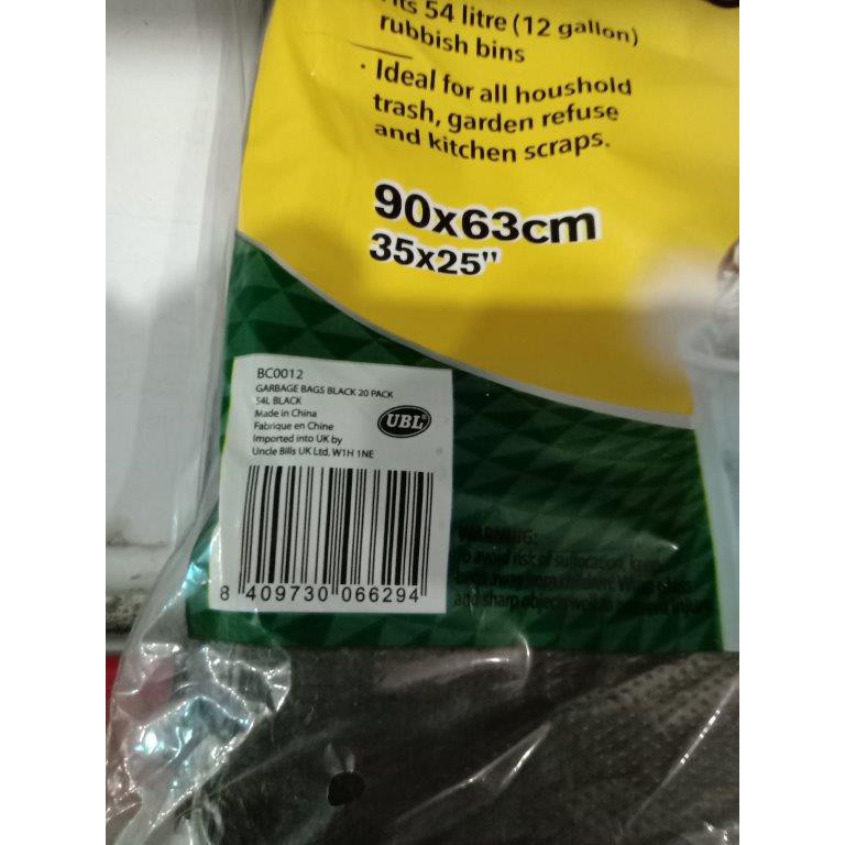 Bao Rác Đen 20 cái 54l Uncle Bills BC0012