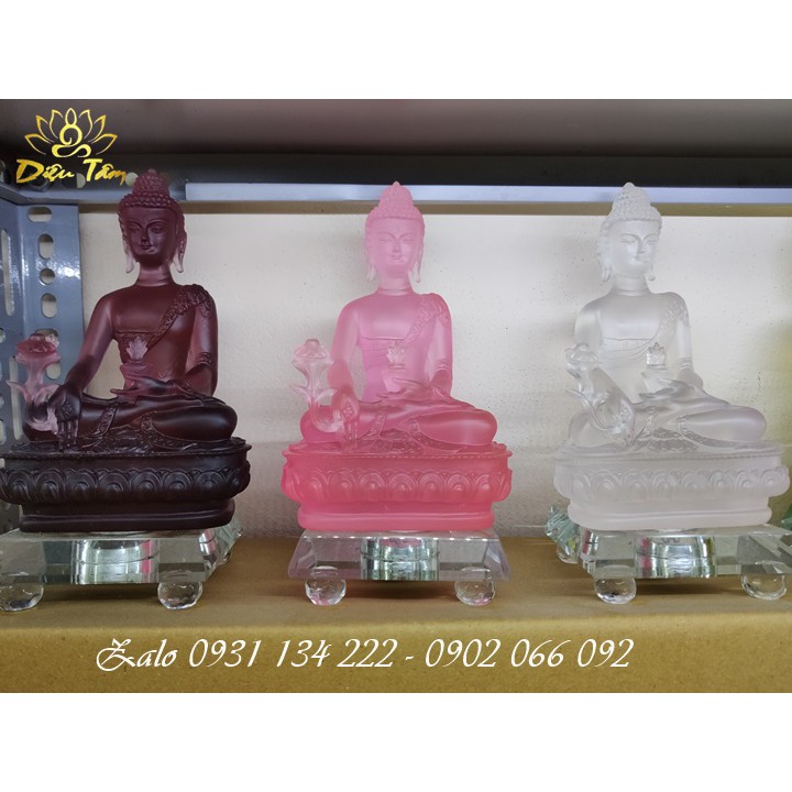 Bộ tượng dược sư lưu ly 7 màu cao 19cm