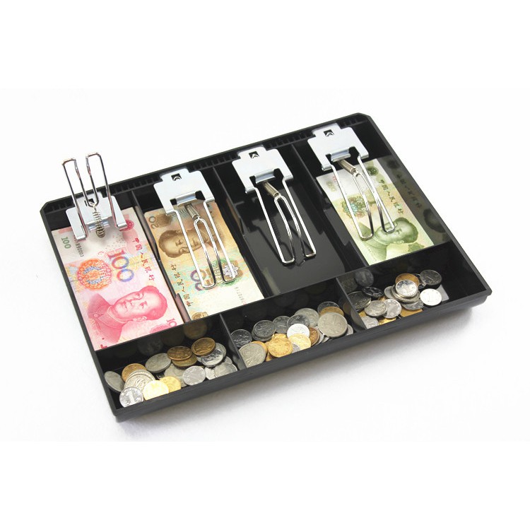 Khay Thu Ngân - Ngăn Kéo Thu Ngân 7 ngăn 4 tay kẹp innox - Hộc Đựng Tiên