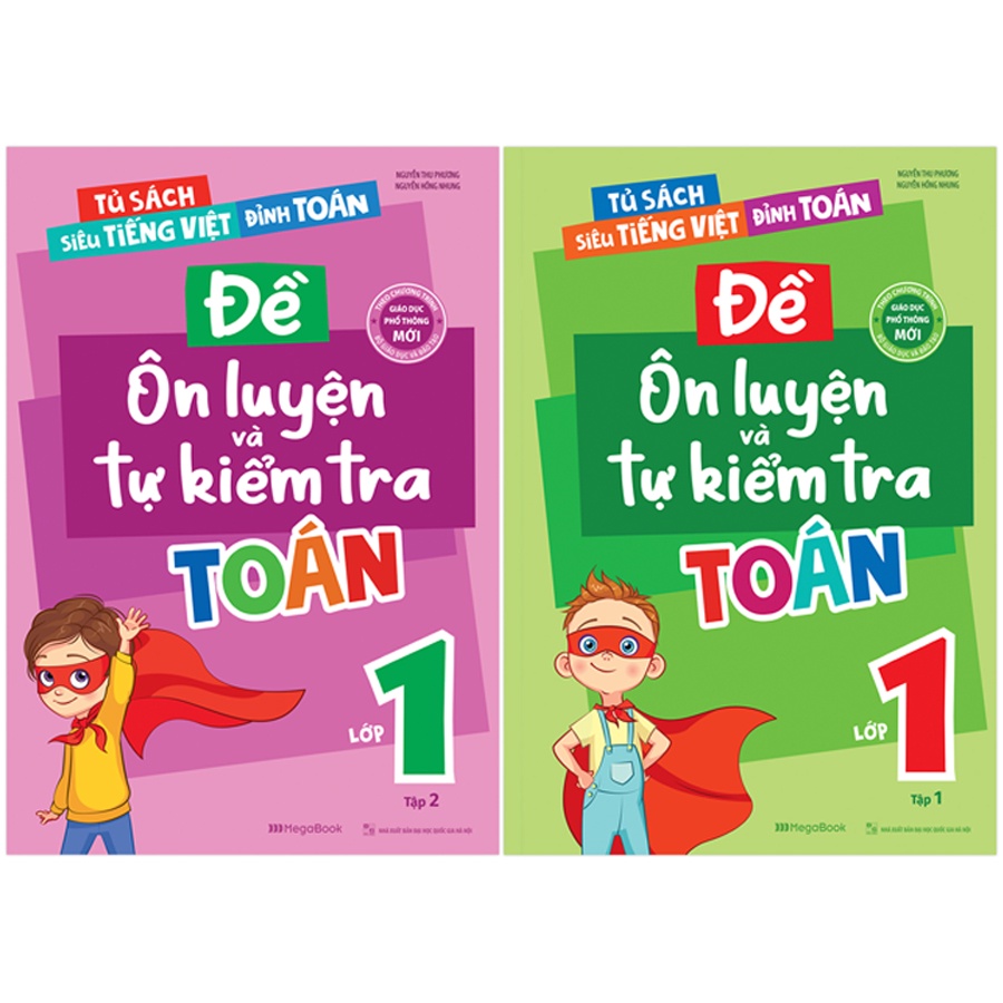 Sách Combo Đề Ôn Luyện Và Tự Kiểm Tra Toán Lớp 1 (2 Tập) - MGB