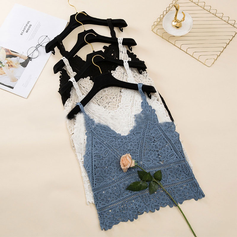 Brroa Áo Croptop Dệt Kim Hai Dây Dáng Ngắn Gợi Cảm Cho Nữ
