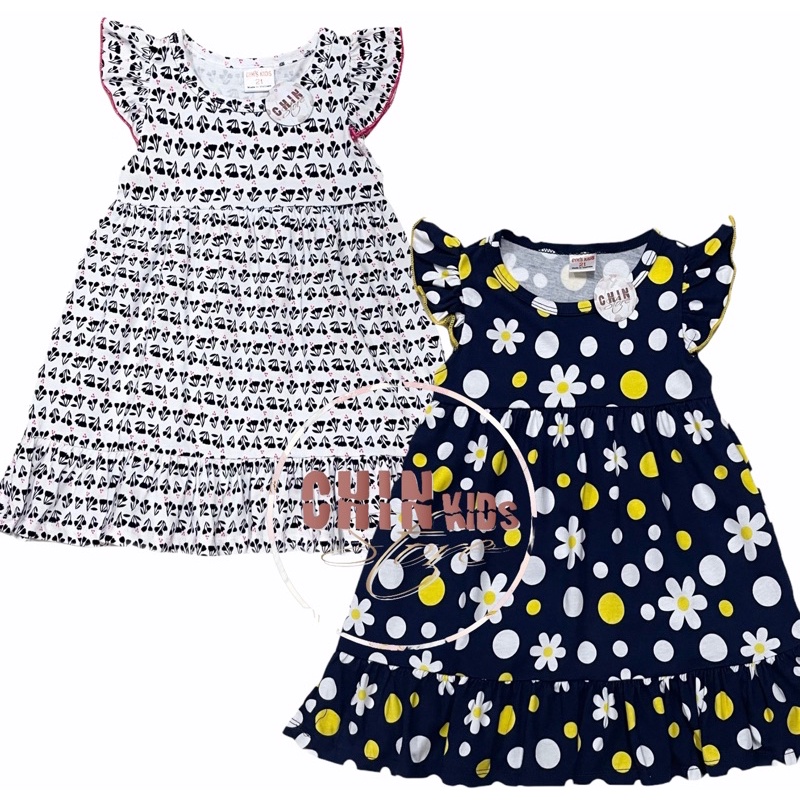 Đầm váy cotton cho bé gái VNXK chất mát mùa hè