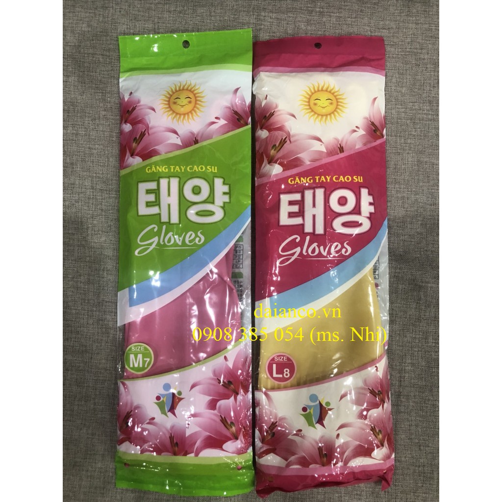 Găng tay cao su chống hóa chất Hàn Quốc- Đủ size, hình thật, hàng sẵn
