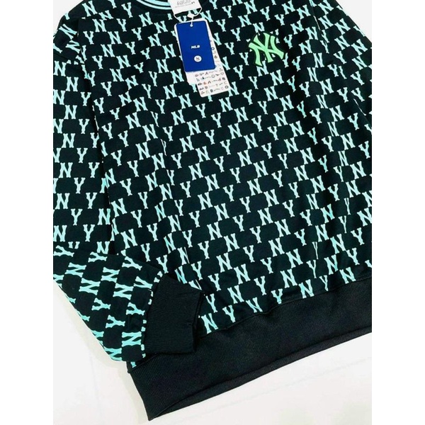 Áo đôi nam nữ NY MIb mono xanh neon nổi bật hàng nỉ da cá đẹp chất vải đanh mềm mịn FULL TAG