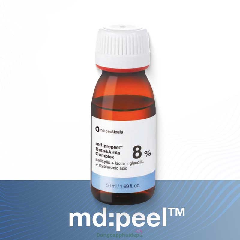 Dung Dịch Peel Da Kiểm Soát Bã Nhờn Trên Da Dầu, Nhạy Cảm Md:Ceuticals PREPEEL BETA & AHAS COMPLEX 8% 50ml