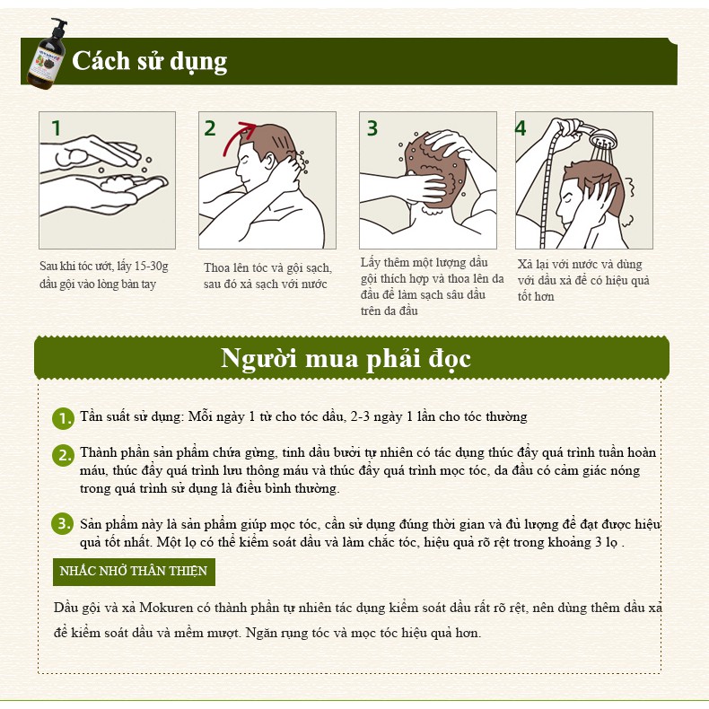 Ngăn Ngừa Rụng Tóc, Phục Hồi Tóc Hư Tổn, Sạch Gàu với Dầu gội bồ kết Mokuren - Kết Hợp với tinh dầu bưởi Ấn Độ | BigBuy360 - bigbuy360.vn