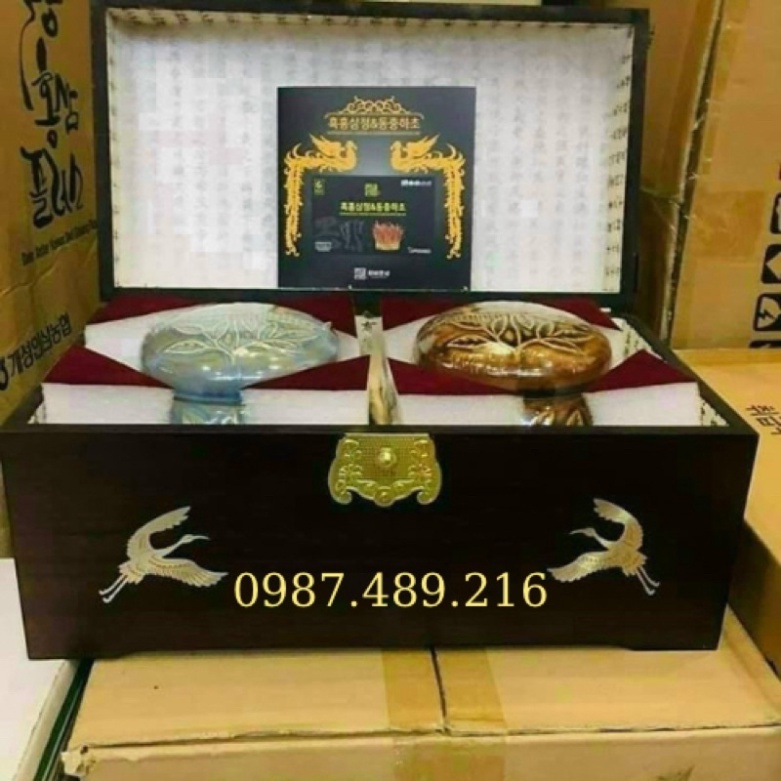 Cao Hắc Sâm Đông Trùng Hũ Đôi Thượng Hạng, 2 hũ x 500gr [ Hàng Mới Về ]