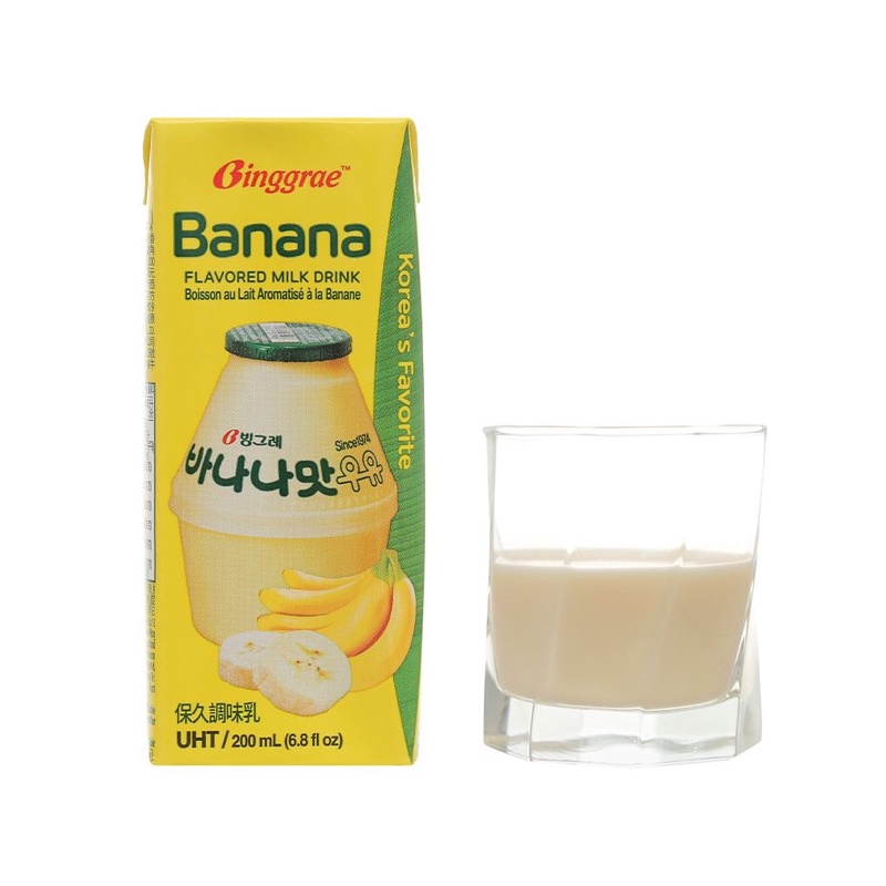Sữa chuối Binggrae Hàn Quốc 200ml lốc 6 hộp