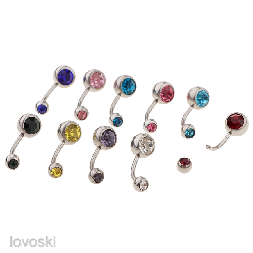 Bộ 10 Khuyên RốN ĐíNh Đá Xinh XắN 18g