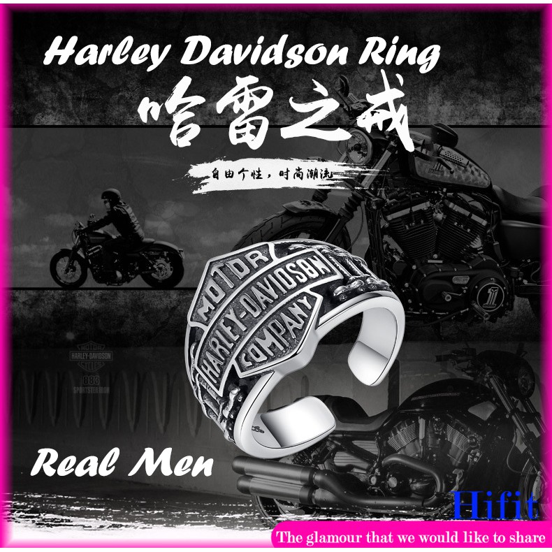 Nhẫn Phong Cách Punk Harley Davidson Dành Cho Nam