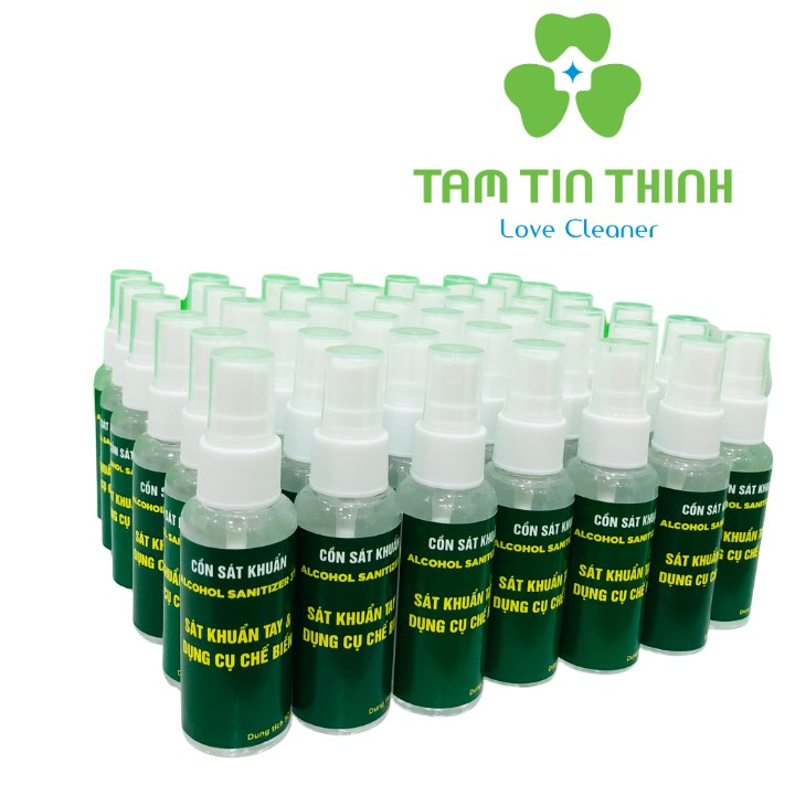 Cồn rửa tay sát khuẩn, dung dịch sát khuẩn tay và dụng cụ 50ml Alcohol Sanitizer 3T