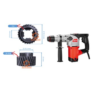 Bánh răng/nhông khoan đục 26 răng 4 bi
