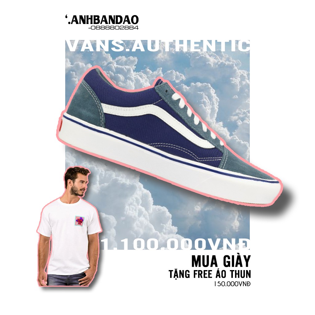 Giày Sneaker Unisex Vans Comfycush Old Skool Navy Blue Classic