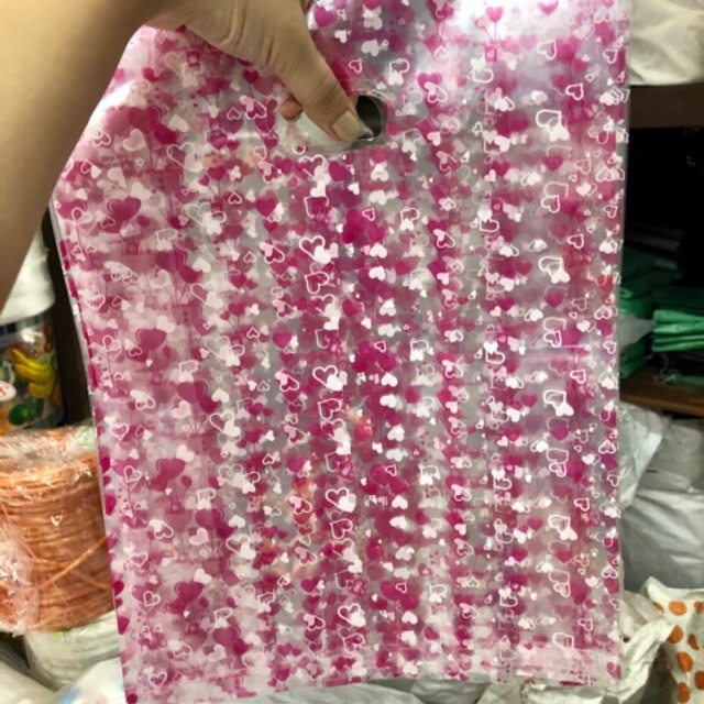 500G Túi Hột Xoài Trong Suốt In Hình-Túi nilong Trong In Hình - Giao hình ngẫu nhiên
