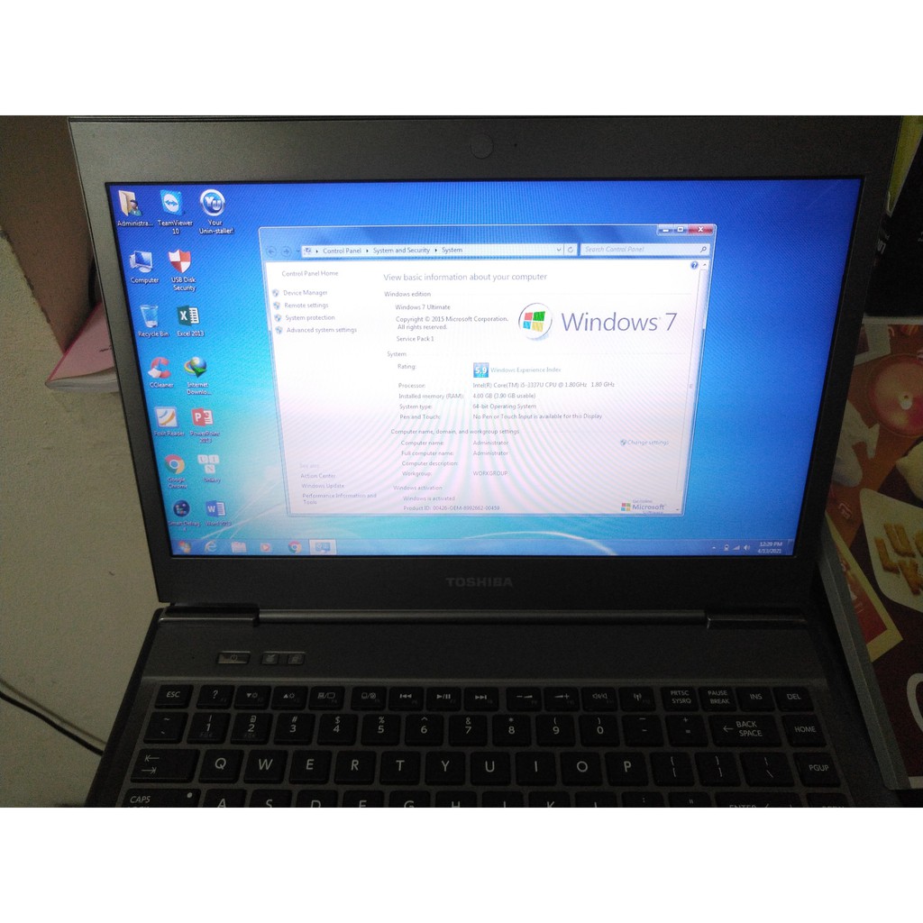 LAPTOP TOSHIBA DYNABOOK R632 SIÊU MỎNG CORE I5/ RAM 4GB/ SSD 128GB