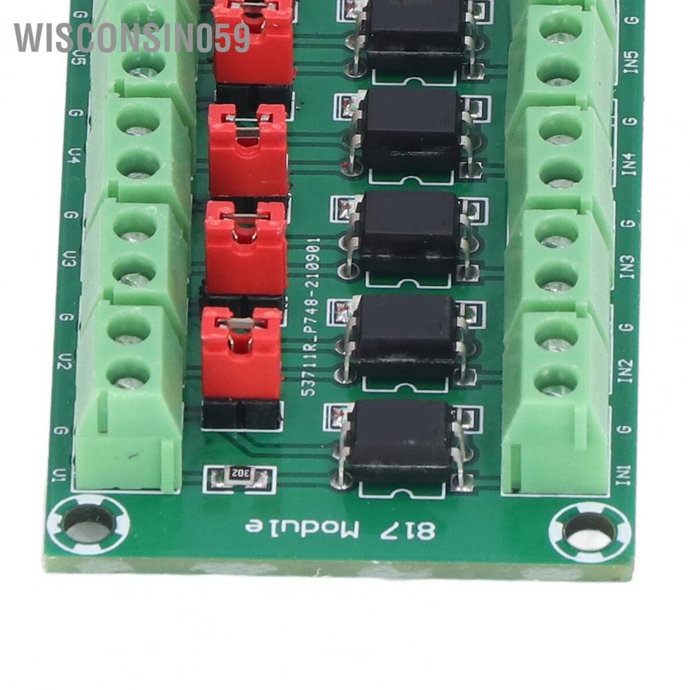 Bo mạch cách ly Optocoupler 8 Kênh cách ly Trình điều khiển quang điện Mô-đun cách ly 817 3.6‑30V