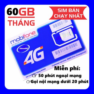 [Miễn phí tháng đầu] sim 4G 10 số mobifone C120 Miễn phí [1000 phút nội mạng + 60GB/tháng + 50P gọi ngoại mạng]/tháng.