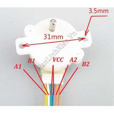 Động Cơ Bước 12V Có Giảm Tốc BGT-1236