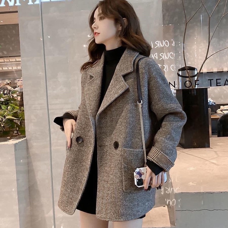 Áo vest dạ nữ siêu hot, chất dày dặn chuẩn form