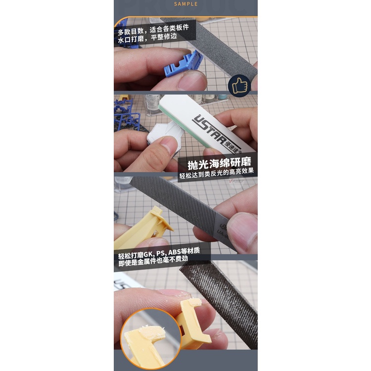 Bộ dụng cụ USTAR set mài nhám dũa siêu mịn UA90691 Metal sander hobby tools