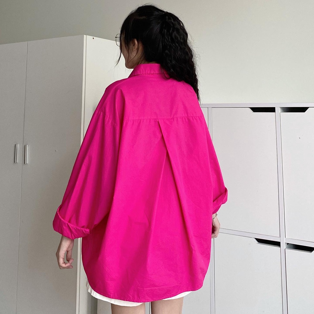 Sơ Mi Nữ Form Rộng JEM CLOSET Áo Sơ Mi Nữ Hàn Quốc GINGI Tay Dài Cổ Bẻ Basic Nhiều Màu Phối Đồ Cực Xinh 10260 | BigBuy360 - bigbuy360.vn