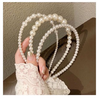bờm tóc đính ngọc phong cách hàn quốc