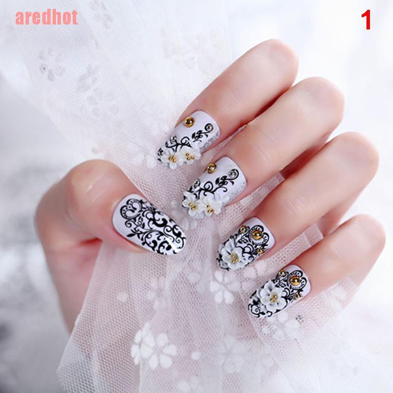(Hàng Mới Về) Bộ 24 Móng Tay Giả Trang Trí Nhiều Màu Tùy Chọn