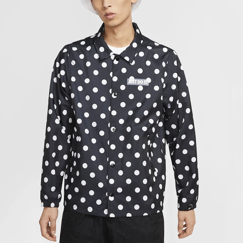 [ HÀNG CHÍNH HÃNG ] ÁO KHOÁC NIKE SPORTSWEAR JDI POLKA DOT WOVEN JACKET - BLACK