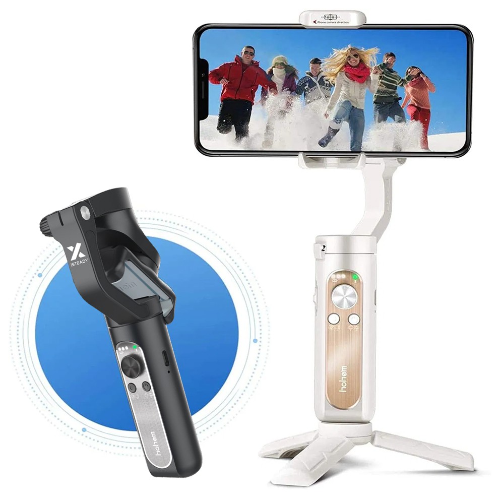 Hohem iSteady X - Gimbal Chống Rung Nhỏ Gọn, Siêu Nhẹ Cho Điện Thoại, Nhận Diện Khuôn Mặt, Tự Động Lấy Nét