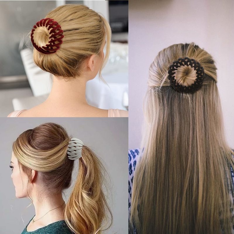 1 Dây Buộc Tóc Đuôi Ngựa Co Giãn Có Thể Thu Gọn Dành Cho Nữ