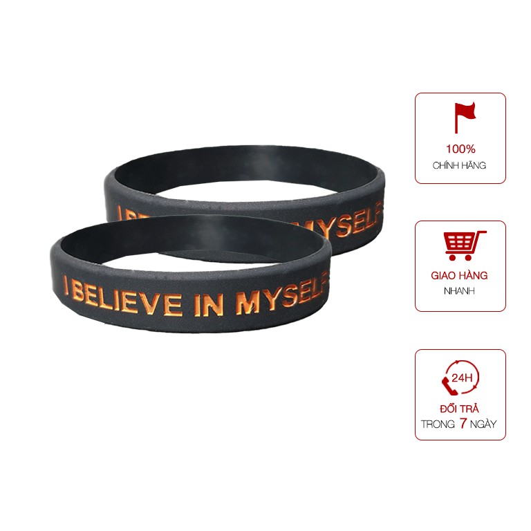 Vòng đeo tay cao su in chữ truyền cảm hứng  - truyền động lực - Chữ Be Strong Be Luxury - BIG SPORT-BSVT1