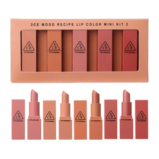 Set son lì 3ce mood recipe lip color mini kit no.2 | set son thỏi 3ce mini kit 2