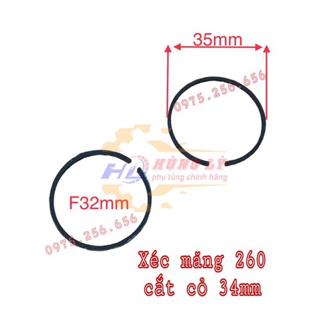 xéc măng 260 cắt cỏ 34mm phụ tùng máy cắt cỏ phụ tùng máy nông nghiệp phụ tùng Hùng Lỳ