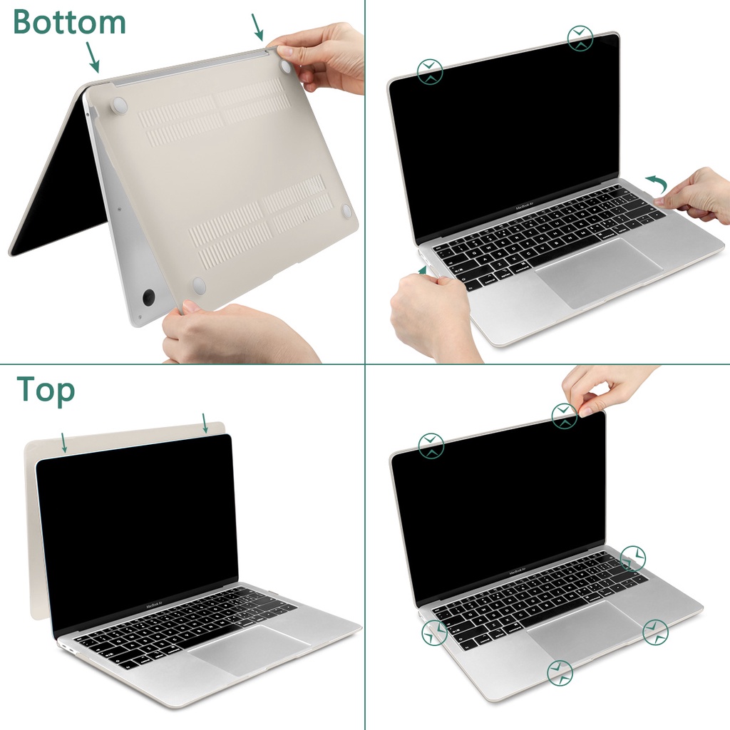 Ốp Điện Thoại Cứng + Bàn Phím Chống Bụi Cho MacBook Air M1 A2337 A2179 A1932 2020 Pro13 M2 M1 A2338 A1708 Air13 A1466 A1369