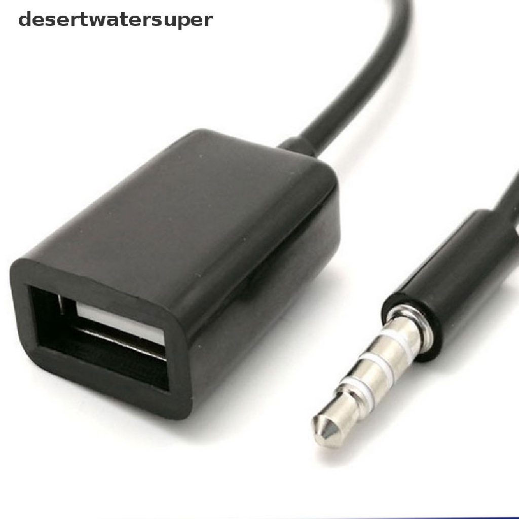 Dây Cáp Âm Thanh Chuyển Đổi Cổng 3.5mm Male Sang USB 2.0 Female MP3 Cho Xe Hơi