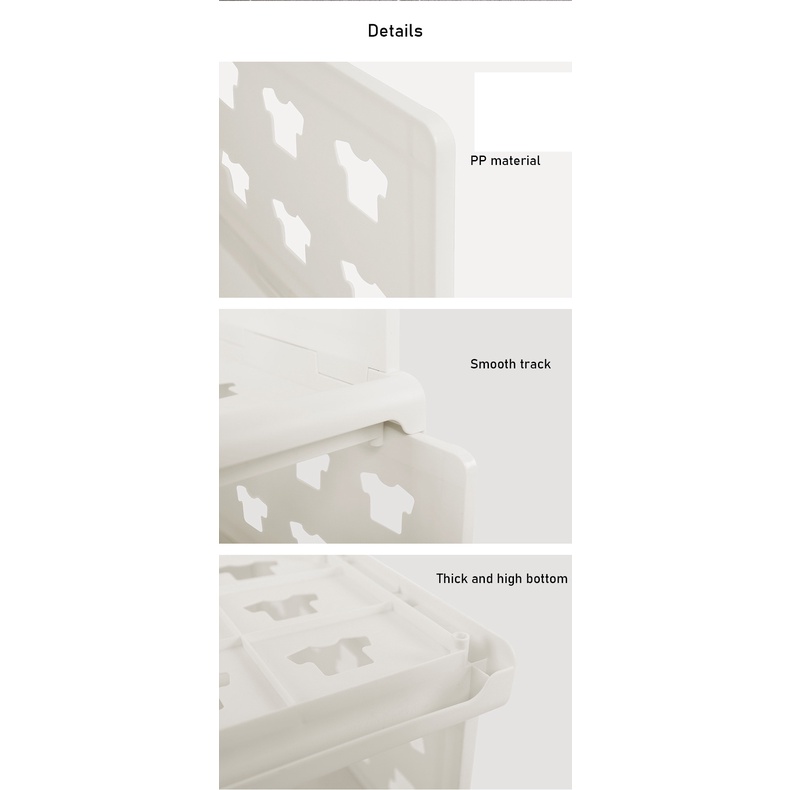 Kệ Nhựa Chia Ngăn Đựng Quần Áo Tiện Dụng