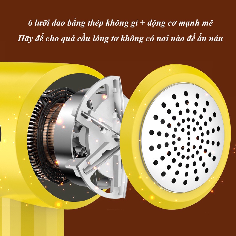 Máy Cắt Lông Xù，cao cấp đích thực（con vịt nhỏ màu vàng），Loại bỏ tóc thừa khỏi quần áo-XQY-88